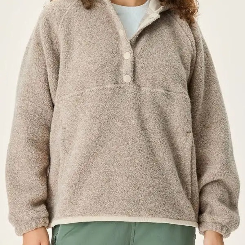 Outdoor Voices snap sherpa hoodie, never worn